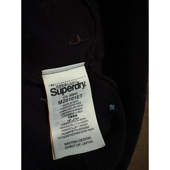 Superdry Mens Aoe All Over Embroidered Black crew sweatshirt Crew Neck Medium - Picture 6 of 9